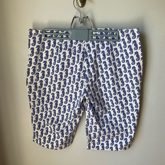 Brooks Brothers 346 Natalie Fit Seahorse Shorts, Size 8. White with Periwinkle S - Picture 8 of 12